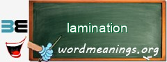 WordMeaning blackboard for lamination
